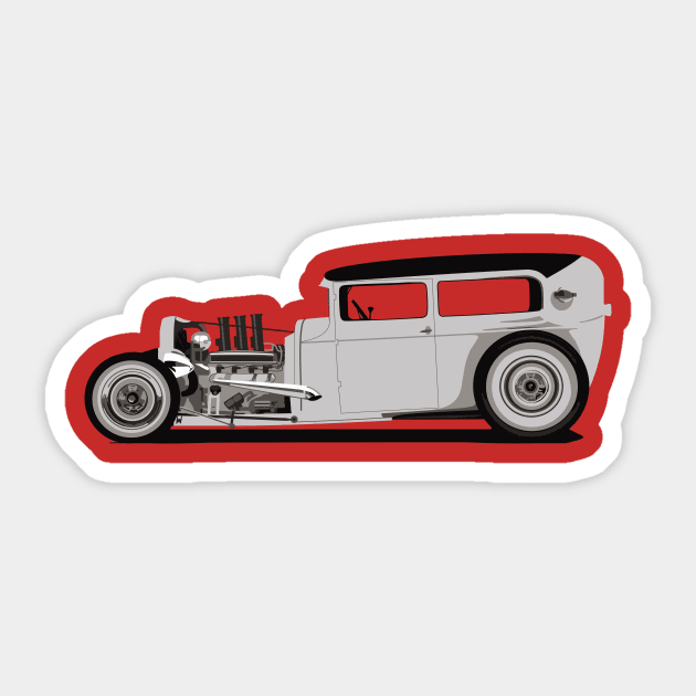 1930 Ford Tudor-Hot Rod Sticker by GalfiZsolt